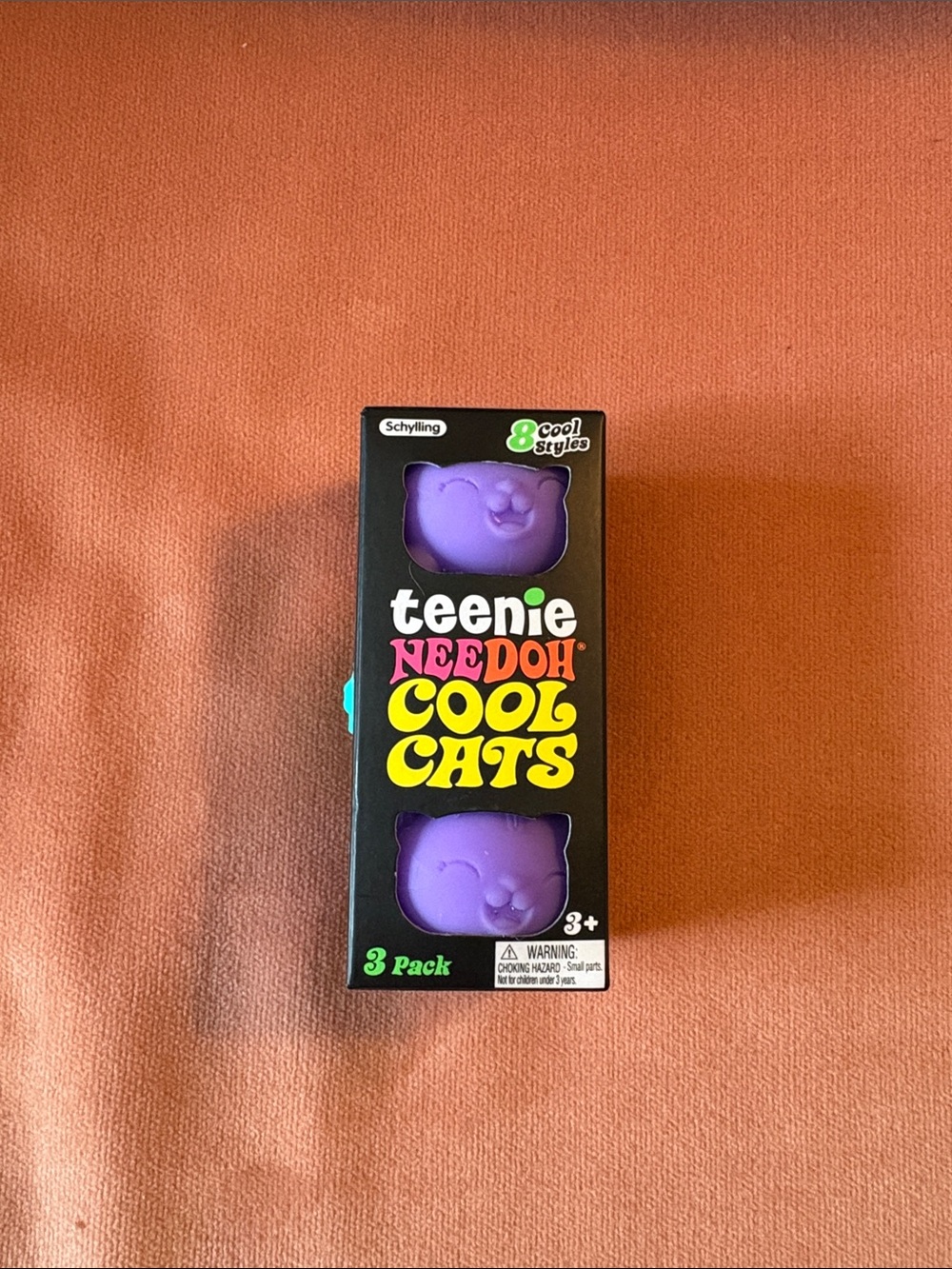 Teenie NeeDoh Cool Cats 3-Pack - Purple and Cyan